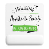 Tapis de souris ergonomique avec repose-poignet, accessoire bureau pour femme et homme, fête des pères, cadeau pas cher, idée cadeau fête des mères, secret santa, départ à la retraite, télétravail et gaming