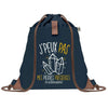 sac a dos bleu coton recycle avec pochette idee cadeau originale pour collegue ami prof ou membre de la famille cadeau mixte noel anniversaire secret santa ou depart au travail sac leger pratique et ecologique design breton moderne