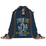 sac a dos bleu coton recycle avec pochette idee cadeau originale pour collegue ami prof ou membre de la famille cadeau mixte noel anniversaire secret santa ou depart au travail sac leger pratique et ecologique design breton moderne