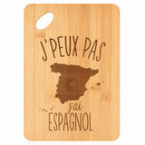 Planche bambou gravée personnalisée femme homme idée cadeau Fête des Mères Fête des Pères apéro papa maman prénom cuisine plateau fromage