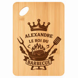 Planche bambou gravée personnalisée homme idée cadeau Fête des Pères apéro 30×20 prénom cuisine plateau fromage anniversaire noel papa papi 