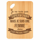 Planche bambou gravée personnalisée femme idée cadeau Fête des Mères apéro 30×20 prénom cuisine plateau fromage anniversaire noel maman mamie