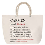 Sac Fête des Mères Mamie Famille Idée Cadeau anniversaire Noël Travail Boulot Métier Départ Retraite Collègue Femme cabas shopping plage