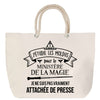 Sac Fête des Mères Mamie Famille Idée Cadeau anniversaire Noël Travail Boulot Métier Départ Retraite Collègue Femme cabas shopping plage