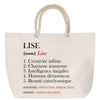 Sac Fête des Mères Mamie Famille Idée Cadeau anniversaire Noël Travail Boulot Métier Départ Retraite Collègue Femme cabas shopping plage