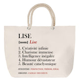 Sac Fête des Mères Mamie Famille Idée Cadeau anniversaire Noël Travail Boulot Métier Départ Retraite Collègue Femme cabas shopping plage
