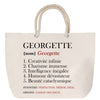 Sac Fête des Mères Mamie Famille Idée Cadeau anniversaire Noël Travail Boulot Métier Départ Retraite Collègue Femme cabas shopping plage