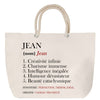 Sac Fête des Mères Mamie Famille Idée Cadeau anniversaire Noël Travail Boulot Métier Départ Retraite Collègue Femme cabas shopping plage