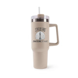 Mug isotherme Beige Echec et Mat J'peux pas
