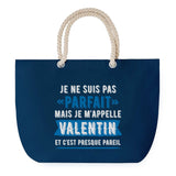 Sac de plage Bleu anse corde Valentin Parfait