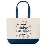 Sac Fête des Mères Mamie Famille Idée Cadeau anniversaire Noël Travail Boulot Métier Départ Retraite Collègue Femme cabas shopping plage
