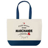 Sac de shopping bleu Bazar d'une Marchande adorée