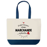 Sac de shopping bleu Bazar d'une Marchande adorée