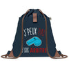 sac a dos bleu coton recycle avec pochette idee cadeau originale pour collegue ami prof ou membre de la famille cadeau mixte noel anniversaire secret santa ou depart au travail sac leger pratique et ecologique design breton moderne