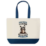 Sac de shopping bleu Jean-Pascal Panda Grain