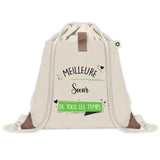 Sac à dos avec pochette Meilleure Sœur de tous les temps