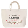 Sac Fête des Mères Mamie Famille Idée Cadeau anniversaire Noël Travail Boulot Métier Départ Retraite Collègue Femme cabas shopping plage