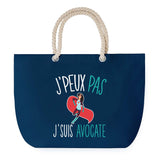 Sac de plage Bleu anse corde J'peux Pas Avocate