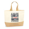 Sac Jute Fête des Mères Fêtes des Pères Mamie Papi Famille Idée Cadeau anniversaire Noël Travail Boulot Métier Départ Retraite Collègue Femme Homme