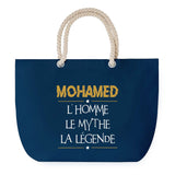 Sac de plage Bleu anse corde Mohamed Mythe Légende -jaune