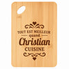 Planche bambou gravée personnalisée homme idée cadeau Fête des Pères apéro 30×20 prénom cuisine plateau fromage anniversaire noel papa papi 