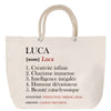 Sac Fête des Mères Mamie Famille Idée Cadeau anniversaire Noël Travail Boulot Métier Départ Retraite Collègue Femme cabas shopping plage