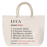Sac Fête des Mères Mamie Famille Idée Cadeau anniversaire Noël Travail Boulot Métier Départ Retraite Collègue Femme cabas shopping plage