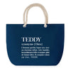 Sac de plage Bleu anse corde Teddy Définition Homme