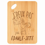 Planche bambou gravée personnalisée femme homme idée cadeau Fête des Mères Fête des Pères apéro papa maman prénom cuisine plateau fromage