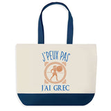 Sac de shopping bleu J'peux pas Grec