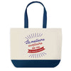 Sac de shopping bleu Auxiliaire de Vie Meilleure du Monde