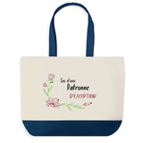 Sac de shopping bleu Patronne d'exception