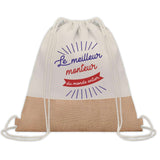 Sac Fête des Pères Papi Papa Cadeau anniversaire Noël Travail Boulot Métier Départ Retraite Collègue Homme cabas shopping plage