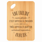 Planche bambou gravée personnalisée femme idée cadeau Fête des Mères apéro 30×20 prénom cuisine plateau fromage anniversaire noel maman mamie