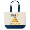 Sac de shopping bleu J'peux pas Chantier