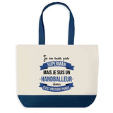 Sac de shopping bleu Handballeur Superman