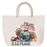 Sac Fête des Mères Mamie Famille Idée Cadeau anniversaire Noël Travail Boulot Métier Départ Retraite Collègue Femme cabas shopping plage