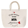Sac Fête des Mères Mamie Famille Idée Cadeau anniversaire Noël Travail Boulot Métier Départ Retraite Collègue Femme cabas shopping plage