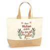Sac Jute Fête des Mères Fêtes des Pères Mamie Papi Famille Idée Cadeau anniversaire Noël Travail Boulot Métier Départ Retraite Collègue Femme Homme