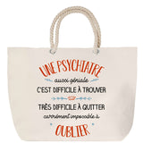 Sac Fête des Mères Mamie Famille Idée Cadeau anniversaire Noël Travail Boulot Métier Départ Retraite Collègue Femme cabas shopping plage