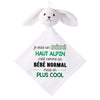 Doudou Bébé Lapin Humour Haut Alpin Gaze de Coton Cadeau Baby Shower
