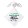 Doudou Bébé Lapin Humour Haut Rhinois Gaze de Coton Cadeau Baby Shower
