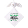 Doudou Bébé Lapin Humour Haut Senais Gaze de Coton Cadeau Baby Shower