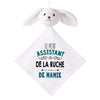 Doudou Bébé Lapin L'Assistant de Ruche de Mamie Cadeau Naissance Garçon Nouveau Né