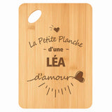 Planche bambou gravée personnalisée femme idée cadeau Fête des Mères apéro 30×20 prénom cuisine plateau fromage anniversaire noel maman mamie