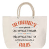 Sac Fête des Mères Mamie Famille Idée Cadeau anniversaire Noël Travail Boulot Métier Départ Retraite Collègue Femme cabas shopping plage