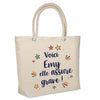 Sac Fête des Mères Mamie Famille Idée Cadeau anniversaire Noël Travail Boulot Métier Départ Retraite Collègue Femme cabas shopping plage