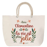 Sac Fête des Mères Mamie Famille Idée Cadeau anniversaire Noël Travail Boulot Métier Départ Retraite Collègue Femme cabas shopping plage