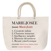 Sac Fête des Mères Mamie Famille Idée Cadeau anniversaire Noël Travail Boulot Métier Départ Retraite Collègue Femme cabas shopping plage