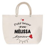 Sac Fête des Mères Mamie Famille Idée Cadeau anniversaire Noël Travail Boulot Métier Départ Retraite Collègue Femme cabas shopping plage